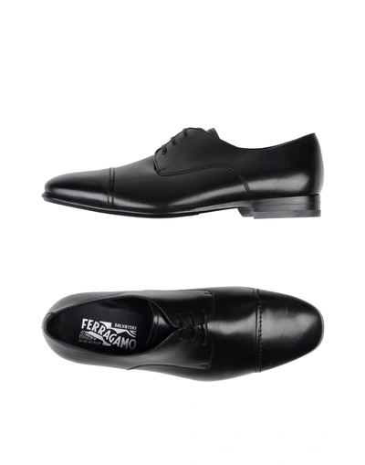 Shop Ferragamo Lace-up Shoes In Black