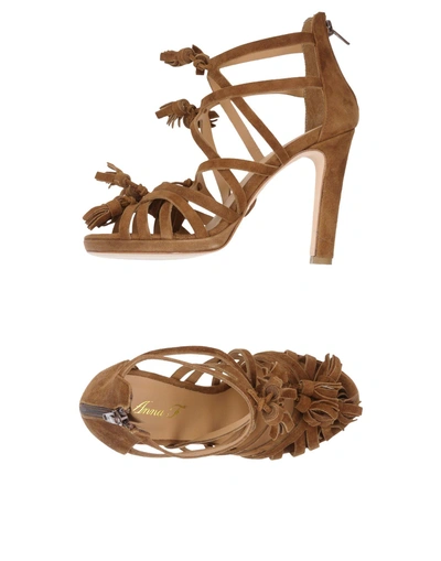 Shop Anna F. Sandals In Brown