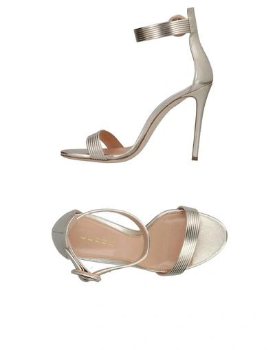Shop Lerre Sandals In Platinum