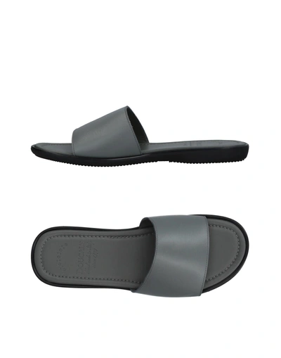 Shop Doucal's Sandals In Light Grey