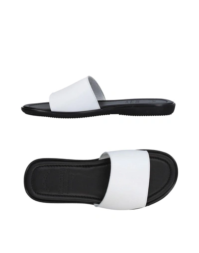 Shop Doucal's Sandals In White