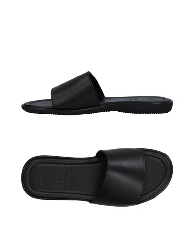 Shop Doucal's Sandals In Black