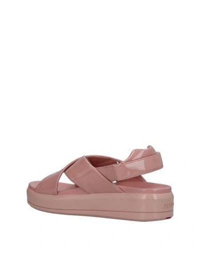 Shop Prada Linea Rossa Woman Sandals Pastel Pink Size 5 Soft Leather