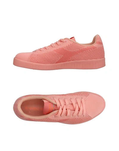 Shop Diadora Sneakers In Salmon Pink