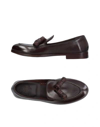 Shop Alberto Fasciani Loafers In Dark Brown