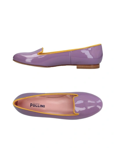 Shop Studio Pollini Loafers In Lilac