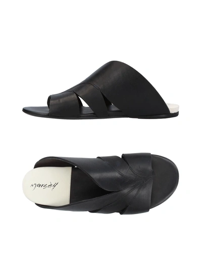 Shop Marsèll Toe Strap Sandals In Black