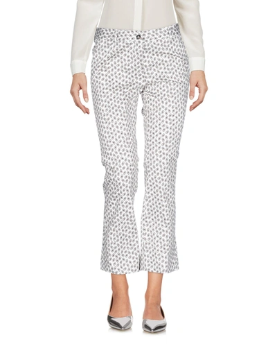 Shop Alberto Biani Cropped Pants & Culottes In Light Grey