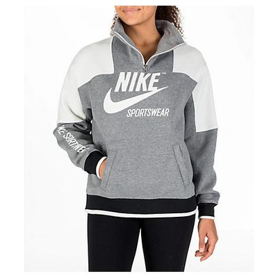 Shop Nike Women's Sportswear Archive Hoodie, Grey