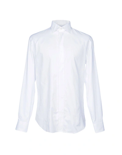 Shop Armani Collezioni Solid Color Shirt In White