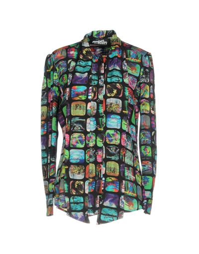 Shop Jeremy Scott Patterned Shirts & Blouses In Black