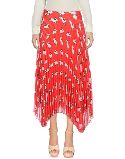 Shop Markus Lupfer 3/4 Length Skirts In Red