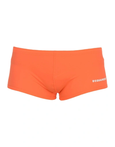 Shop Dsquared2 Swim Briefs In Orange