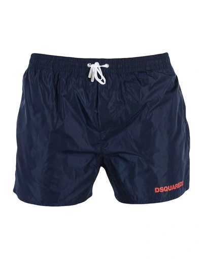 Shop Dsquared2 Swim Shorts In Dark Blue