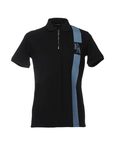 Shop Emporio Armani Polo Shirt In Dark Blue
