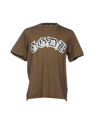 Shop Golden Goose T-shirts In Brown