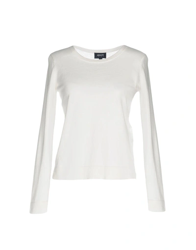 Shop Armani Jeans Sweaters In White