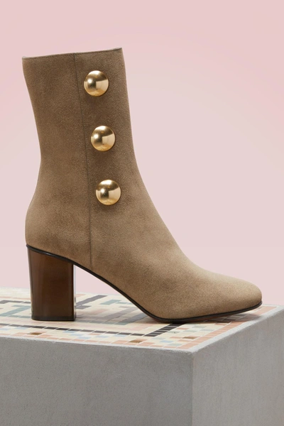 Shop Chloé Orlando Ankle Boots In Dark Greige