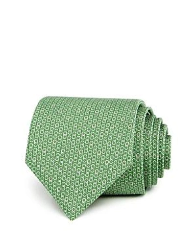 Shop Ferragamo Linking Gancini Classic Tie In Green