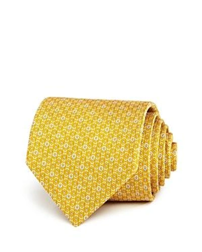 Shop Ferragamo Linking Gancini Classic Tie In Yellow
