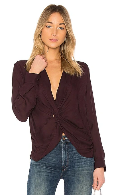 Shop L Agence Mariposa Blouse In Wine