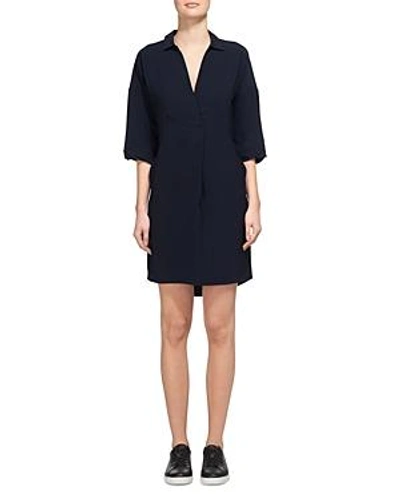 Shop Whistles Solid Lola Dress In Navy