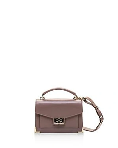 Shop The Kooples Emily Small Leather Satchel In Taupe