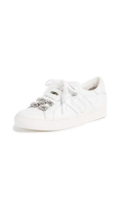 Shop Marc Jacobs Empire Chain Link Sneakers In White