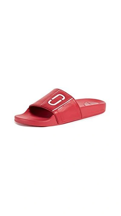 Shop Marc Jacobs Cooper Sport Slides In Red
