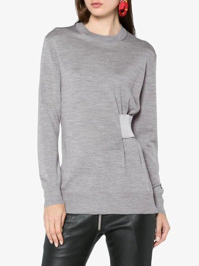 Shop Proenza Schouler Cinched Waist Sweater In Grey