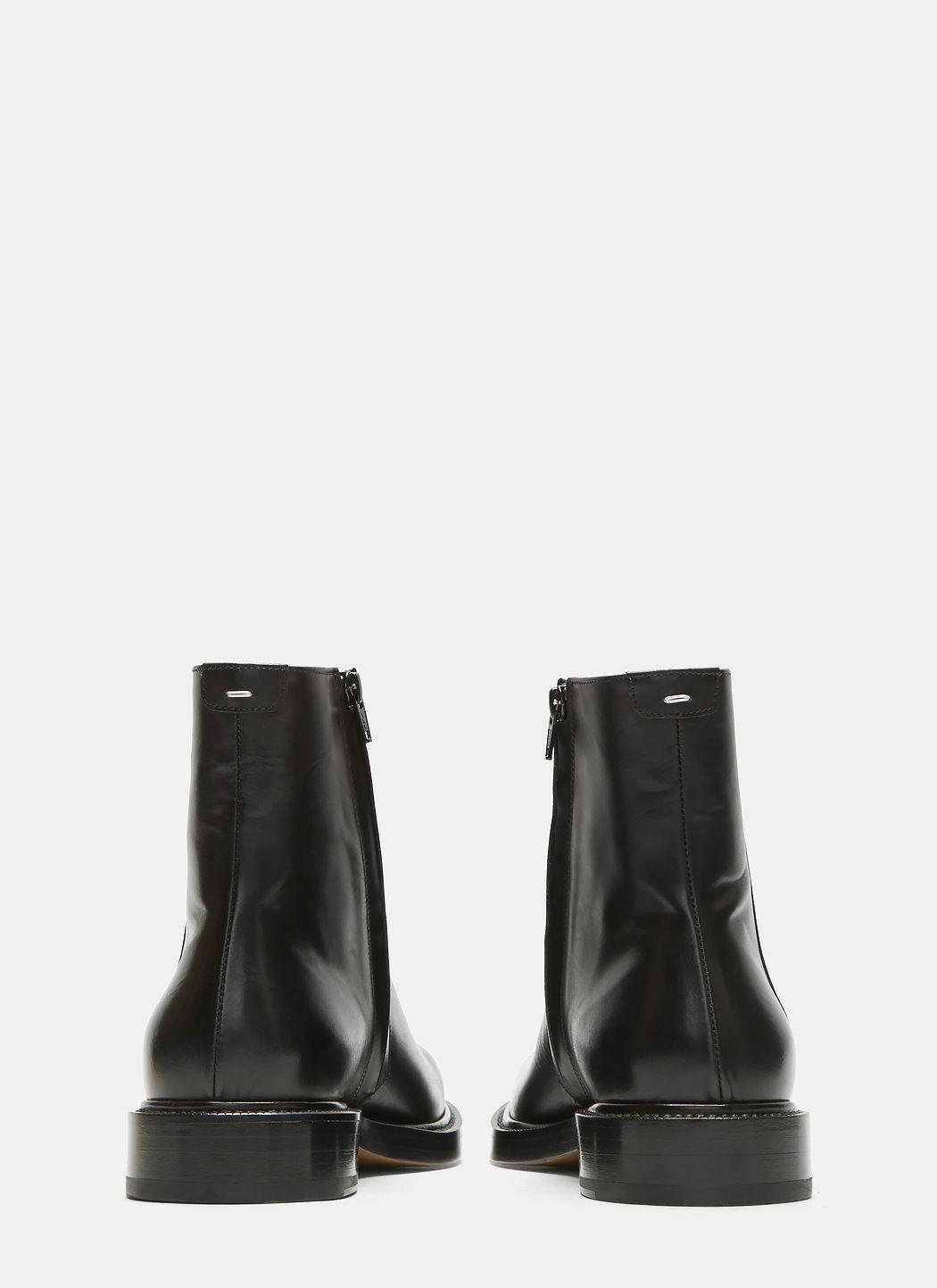 Maison Margiela Zip-up Leather Chelsea Boots In Black | ModeSens