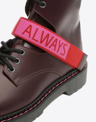 Shop Valentino Coordinates Boot In Maroon