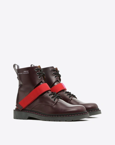 Shop Valentino Coordinates Boot In Maroon