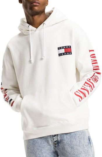 tommy hilfiger tommy jeans 90's logo hooded sweatshirt