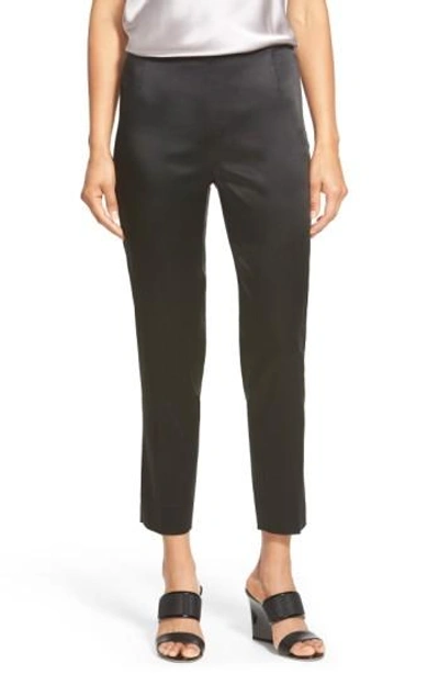 Shop Lafayette 148 'stanton - Belle Satin' Pants In Black