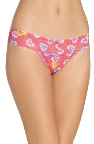 Shop Hanky Panky Valentines Low Rise Thong In Pink Candy Hearts