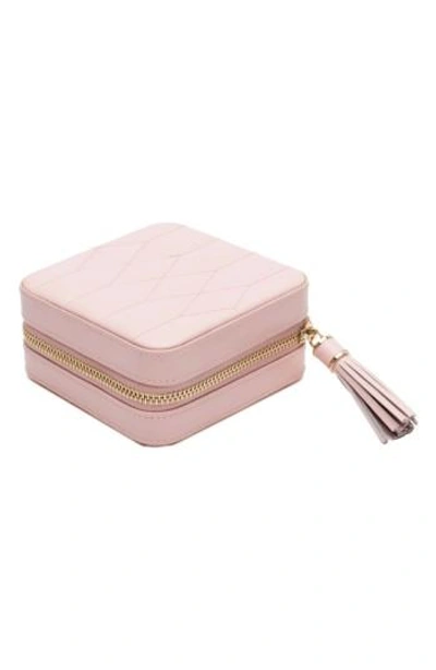 Shop Wolf 'caroline' Travel Jewelry Case - Pink In Blush