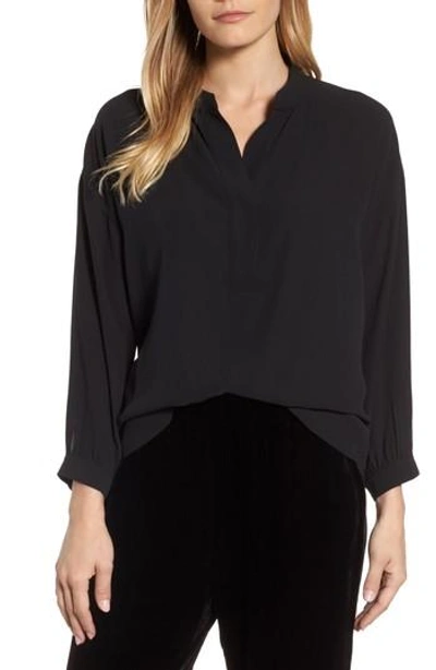 Shop Eileen Fisher Silk Blouse In Black