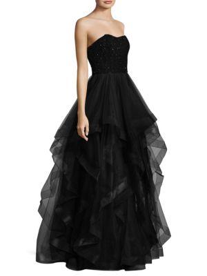 basix strapless ball gown