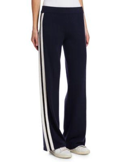 Shop Tse X Sfa Athletic Cashmere Striped Pants In Navy