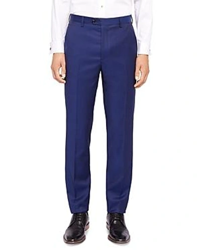 Shop Ted Baker Raiset Debonair Plain Regular Fit Suit Trousers In Navy