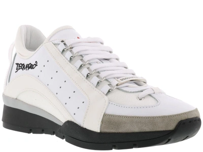Shop Dsquared2 551 Sneaker In Bianco Bianco