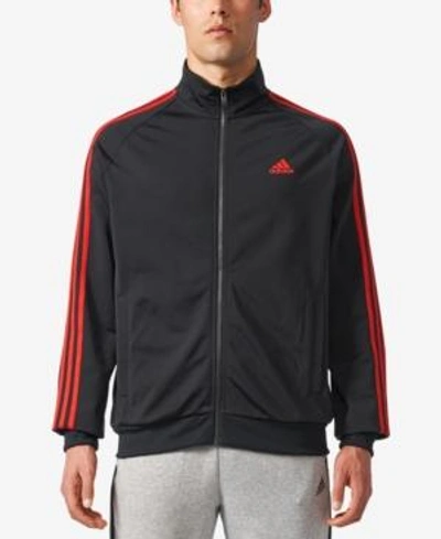 Adidas Originals Adidas Men's Essential Tricot Track Jacket In Black/red |  ModeSens