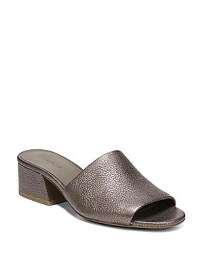 Shop Vince Women's Karissa Leather Slide Sandals In Bronze