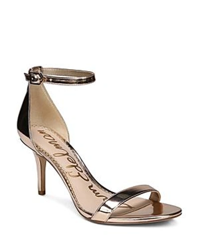 Shop Sam Edelman Women's Patti Ankle Strap Sandals In Rose Gold