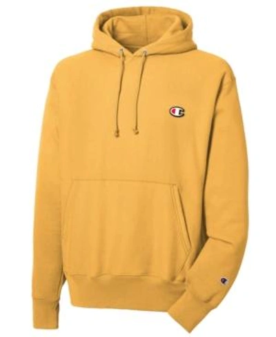 Shop Champion Men's Reverse Weave Hoodie In Team Gold