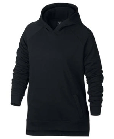 Shop Nike Plus Size Dri-fit Training Hoodie In Black/white