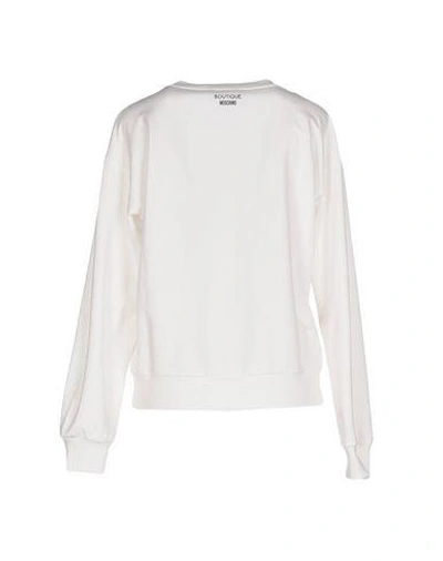Shop Boutique Moschino Sweatshirts In White
