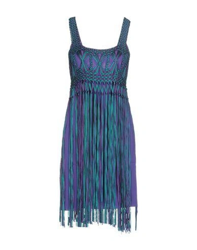 Shop Alberta Ferretti Short Dresses In Purple