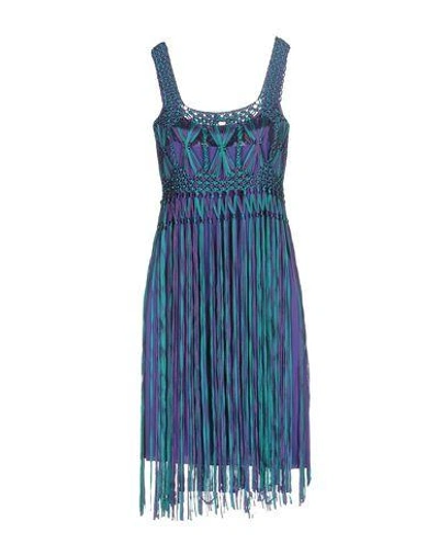 Shop Alberta Ferretti Short Dresses In Purple